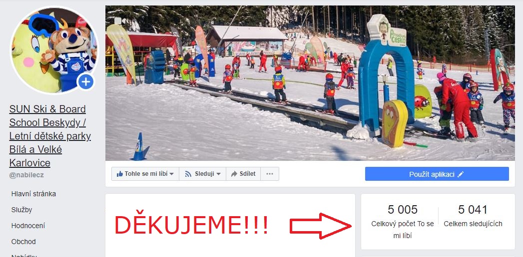 Přes 5000 sledujících na FB!